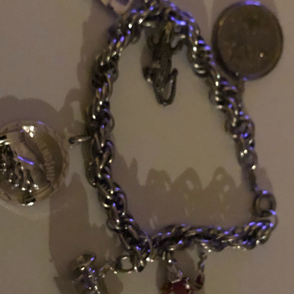 STERLING CHARM Bracelet WITh 4CHARMS